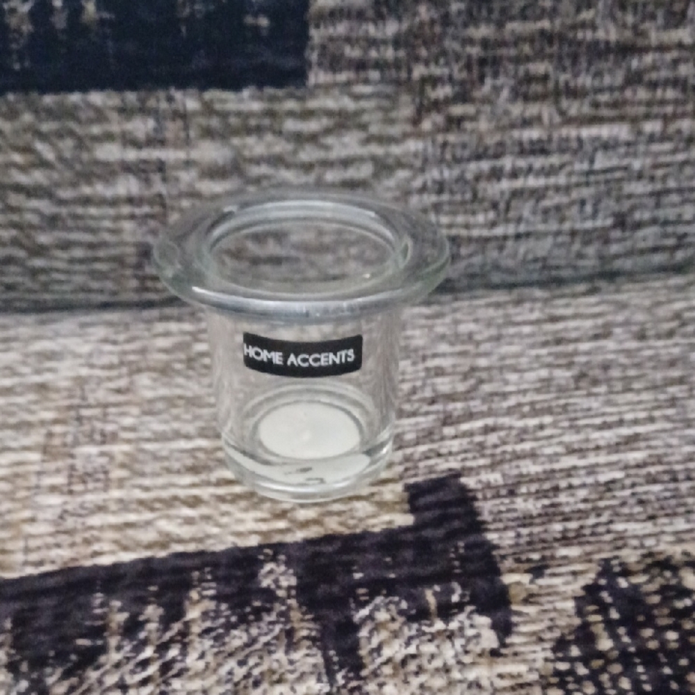 4/$30 Clear Glass Candle Holder